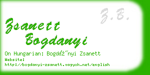 zsanett bogdanyi business card